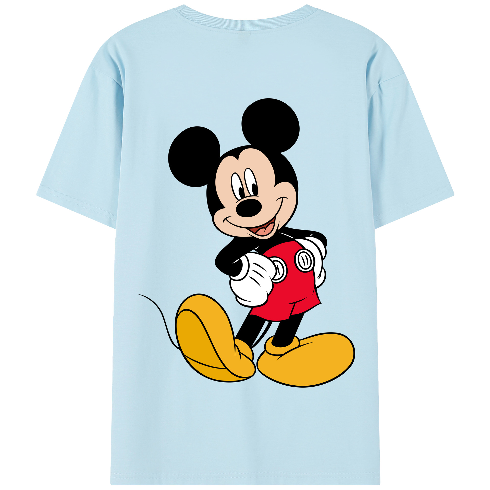 （画像用） ミッキーマウス Mickey Mouse 綿100％半袖Tシャツ（背面プリント）